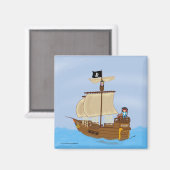 Aimant Le bateau avec l'aimant des pirates (Recto/Verso)