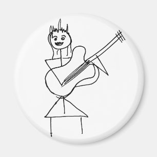 Aimant Le bâton de sourire figure la fille tenant la