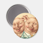 Aimant Le beau couple de cochon (Recto/Verso)