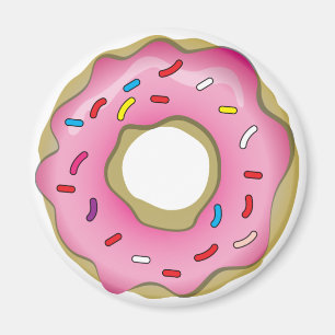 Aimant Le beignet délicieux avec le glaçage et arrose