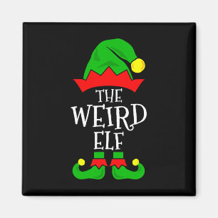 Aimant Le bizarre Elf Funny Matching Family Group Christm