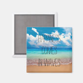 Aimant Le bonheur arrive par vagues (Recto/Verso)