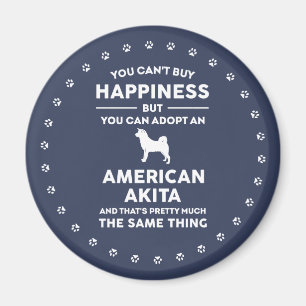 Aimant Le bonheur de l'adoption américaine Akita