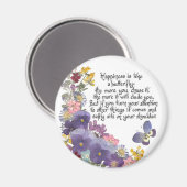 Aimant Le bonheur est comme un papillon (Recto/Verso)