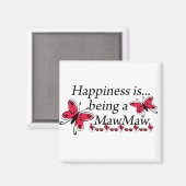 Aimant Le Bonheur Est Être Un Maw Maw BUTTERFLY (Recto/Verso)