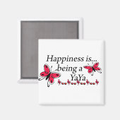 Aimant Le Bonheur Est Être Un Ya Ya BUTTERFLY (Recto/Verso)