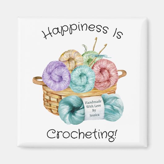 Aimant Le Bonheur Est Le Crochet Personnalisé (Devant)