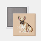 Aimant Le bonheur est un chien (Recto/Verso)