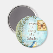 Aimant Le bonheur est un voyage (Recto/Verso)