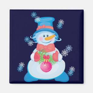 Aimant Le bonhomme de neige badine l'aimant pour des