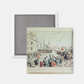 Aimant Le Boston Tea Party, 1846 (Recto/Verso)