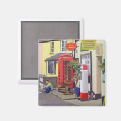 Aimant Le bureau de poste de village avec pool (Recto/Verso)