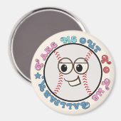 Aimant Le cadeau de l'amoureux du baseball (Recto/Verso)