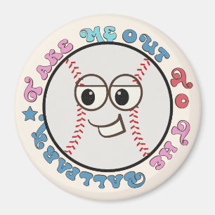 Aimant Le cadeau de l'amoureux du baseball