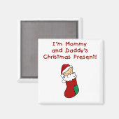 Aimant Le cadeau de Noël de maman et papa (Recto/Verso)