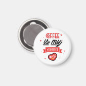 Aimant Le café est ma Saint Valentin (Recto/Verso)