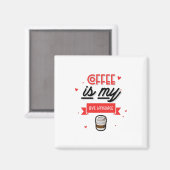 Aimant Le café est mon langage de l'amour (Recto/Verso)