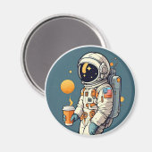 Aimant Le café est OUT DE CE MONDE voyage spatial d'astro (Recto/Verso)