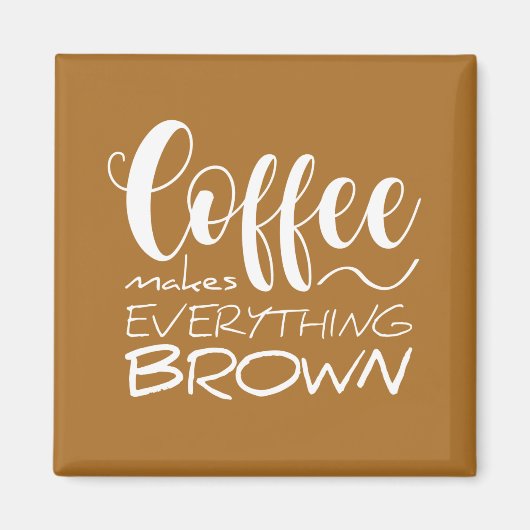 Aimant Le café rend tout brun. (Devant)