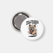 Aimant Le Cairn Terrier fou est à moi (Recto/Verso)