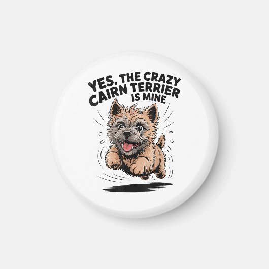 Aimant Le Cairn Terrier fou est à moi (Devant)