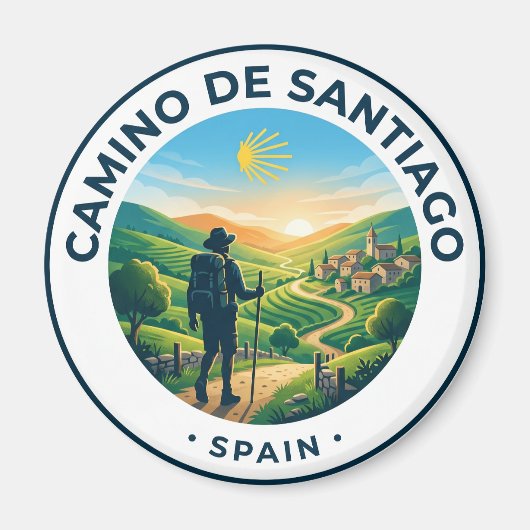 Aimant Le Camino de Santiago Espagne (Devant)