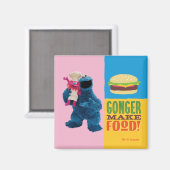 Aimant Le camion gastronomique de Cookie Monster | Gonger (Recto/Verso)