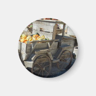 Aimant Le Camion Harvest au Patch Citrouille ! sur un