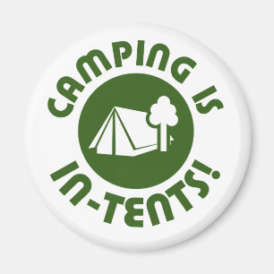 Aimant Le camping est dans des tentes
