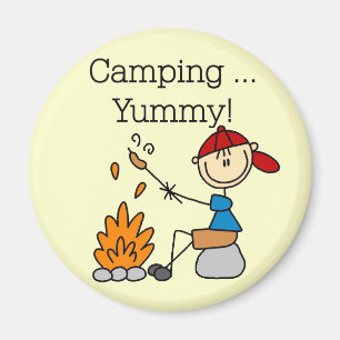 Aimant Le camping est des T-shirts et des cadeaux délicie