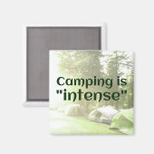 Aimant Le camping est "intense" dans les tentes DAD JOKE  (Recto/Verso)