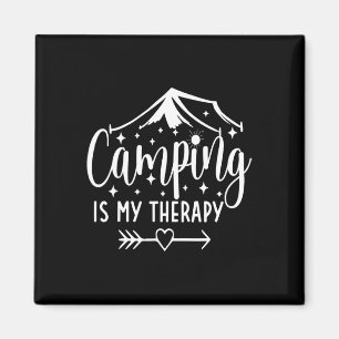 Aimant Le camping est ma thérapie Amateur de camping drôl