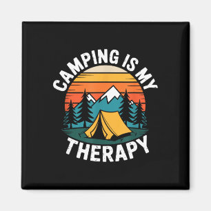 Aimant Le camping est un camp de thérapie pour campeur av