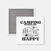 Aimant le camping me rend heureux (Recto/Verso)