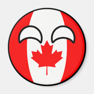 Aimant Le Canada Geeky tendant drôle Countryball