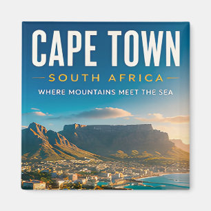 Aimant 🏔️ Le Cap Afrique du Sud Décoration de Maison Côt