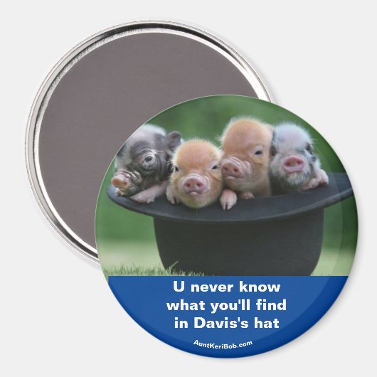 Aimant Le casquette de Davis (Recto/Verso)