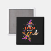 Aimant Le Casquette Taylor Witch Halloween Ghost prénom (Recto/Verso)