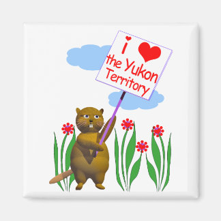Aimant Le castor canadien aime le Yukon