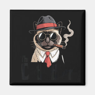 Aimant Le Catfather Siamois Papa Chat Joyeuse Fête Des Pè