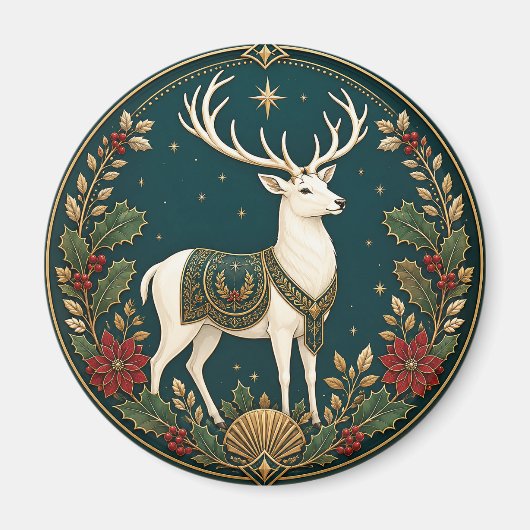 Aimant Le Cerf Souverain de l'Hiver (Devant)