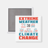 Aimant Le Changement Climatique Est Un Temps Extrême (Recto/Verso)