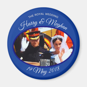 Aimant Le chariot de Harry et de Meghan montent le