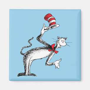 Aimant Le Chat Chapeauté S'incline