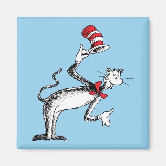Aimant Le Chat Chapeauté S'incline (Devant)