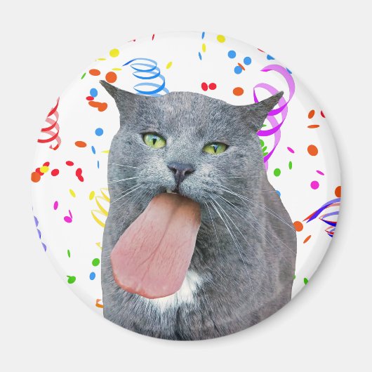 Aimant Le Chat De Fête A Ta Langue ? (Devant)