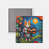 Aimant Le chat et la brosse (Recto/Verso)