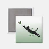 Aimant Le chat et le papillon (Recto/Verso)