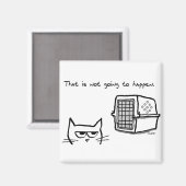 Aimant Le chat n'ira PAS au vétérinaire (Recto/Verso)