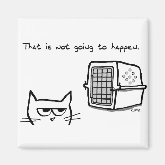 Aimant Le chat n'ira PAS au vétérinaire (Devant)